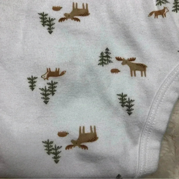 Child Of Mine Onesie  Diaper Shirt Long Sleeved White / Foxes Size 0-3 Months - Picture 11 of 16